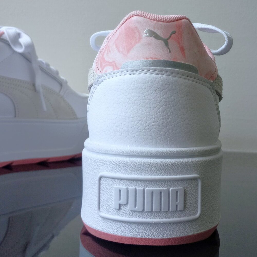 Puma Women's Karmen Rebelle She Moves Us Platform in Lovely White Peach Smooth - Picture 8 of 13
